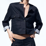 BLEND CROPPED JACKET